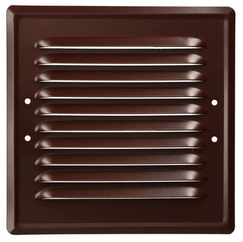 Grilaj de ventilație metalic pentru șemineu 16,5x16,5 cu cleme - Culoare maro