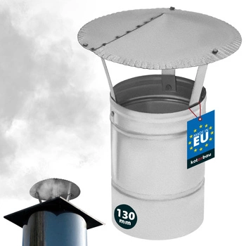Copertină de fum pentru țeavă galvanizată ø130