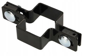 Clema pentru stâlp de gard 60x40mm - Culoare negru