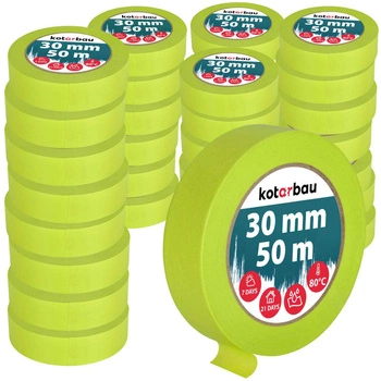 Bandă mascare neon 30 mm 50 m set de 48 buc.