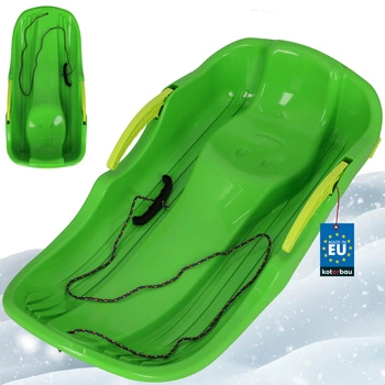 Sănii cu frână și șnur de coborâre verzi 79 cm