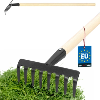 Greble metalice cu 8 dinți mâner din lemn