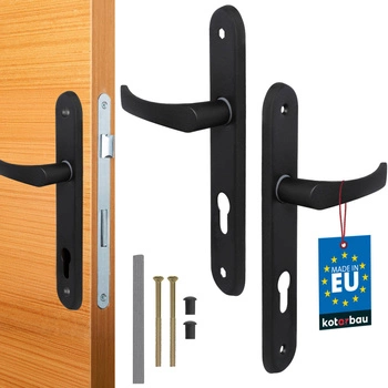 Set de mânere de ușă 72 negru