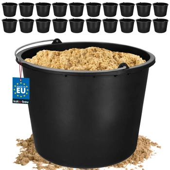 Găleată pentru construcții gospodărie mortar din plastic 20 l set de 20 buc.