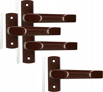 Mânere ușă set 125 poartă - 4 bucăți - Culoare maro