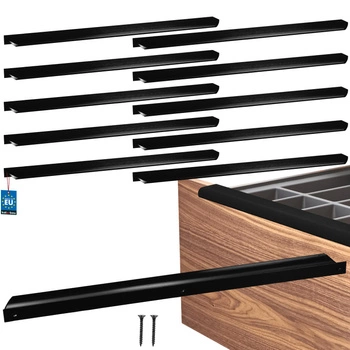 Mâner mobilier aluminiu negru mat 416/436 mm set de 10 buc.
