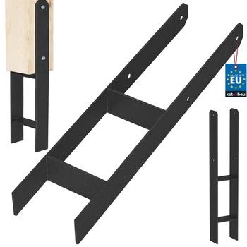 Baza stâlpului h pentru încastrare zincat negru 120 mm