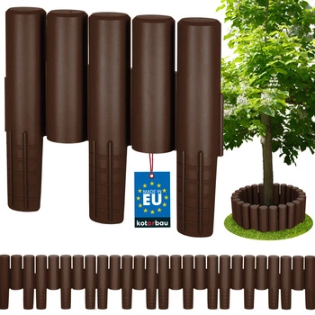 Gard grădină gard plastic bătut maro 2,7 m