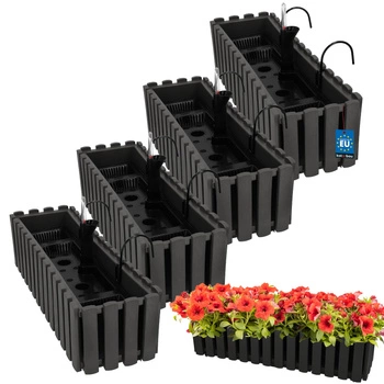 Ghiveci pentru balcon gri na zábradlí 600 MM set de 4 kcu.