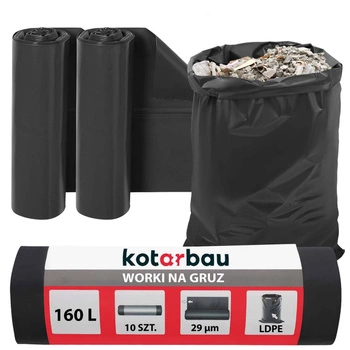 Saci de folie pentru moloz gunoi 160 l set de 2 buc.