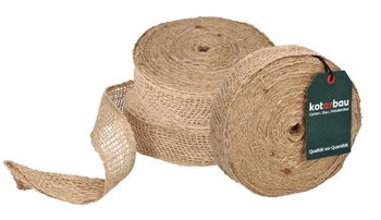 Panglică iută 3,5 cm rolă 20 m set de 3 buc.