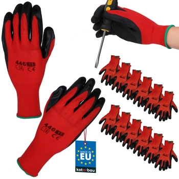 Mănuși de lucru dragon antiderapante latex mărimea 11 set de 12 buc.