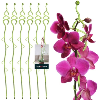 Suport de plante din plastic verde 55 cm set de 6 buc.