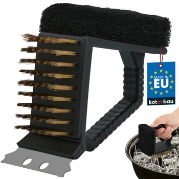 Perie răzuitoare 3 în 1 pentru curățarea grătarului