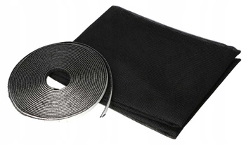 Negru velcro fereastră plasă fereastră 130x150cm