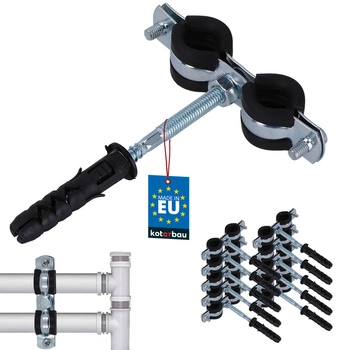 Clemă pentru țevi de 3/8" cu mâner de cauciuc 10 buc.