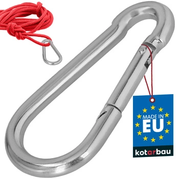 Carabină pentru pompieri leagăn frânghie hamac metalică 140 mm