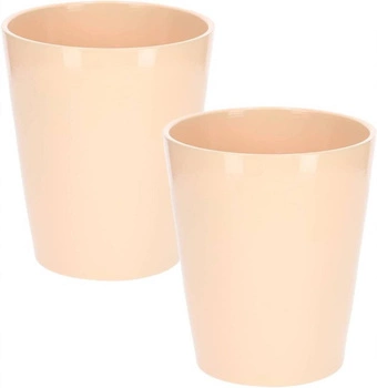 Ghiveci de flori din ceramică 12 cm roz pudră - 2 buc.