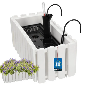 Ghiveci pentru balcon alb na zábradlí 400 MM