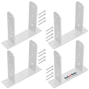 Bază de stâlp tt înșurubat 140 mm set de 4 buc.