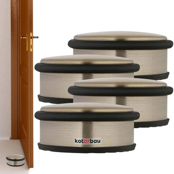 Opritor de ușă de sine stătător platină 4 cm set de 4 buc.