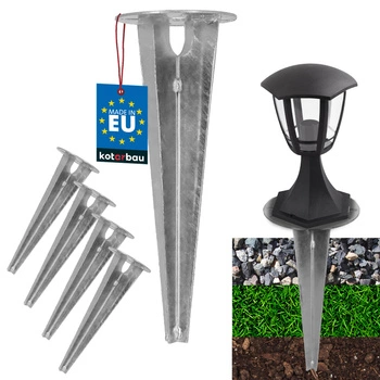 Bază pentru lumini de grădină înfiptă în pământ ancoră 115 mm set de 4 buc.