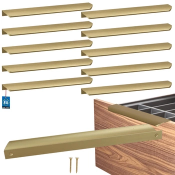 Mâner mobilier aluminiu auriu mat 256/276 mm set de 10 buc.