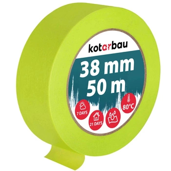 Bandă de mascare hârtie neon 38mm 50m