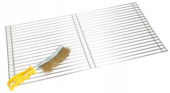 Grătar din oțel inoxidabil 58x30 cm + perie