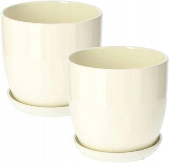 Oală de protecție oală ceramică cu bază cremă ⌀13 cm - 2 buc.