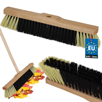 Mătură din lemn pentru frunze, podele, pavaj nylon 40 cm