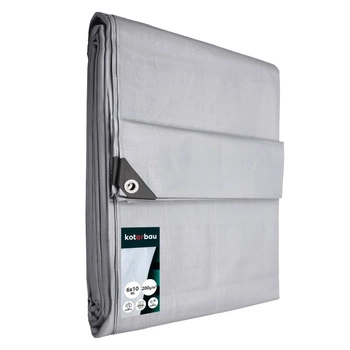 Prelată protectoare rezistentă groasă universală argintie 200 g/m2 6x10 m