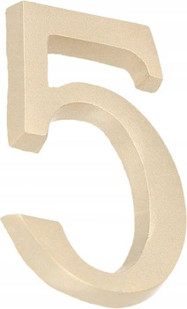 Numărul casei "5" numărul ușii 5 cm satin