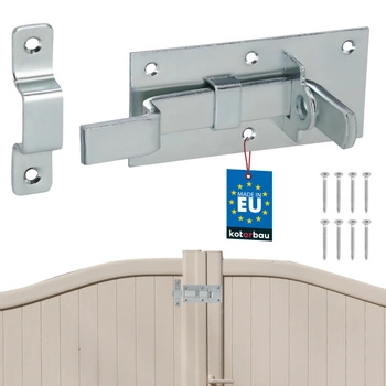 Zăvor îndoit universal pentru uși poartă mică din oțel 130 mm