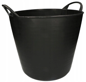 Găleată flexibilă neagră 26l cu urechi