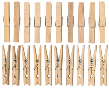 Clips din lemn pentru lenjerie intimă - set de 20 buc.