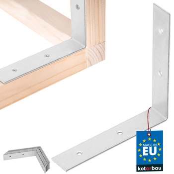 Colțar dulgheresc inoxidabil galvanizat 100x100x20 mm set de 12 buc.