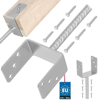 Bază pentru stâlp cu bară în u pentru încorporare 120 mm