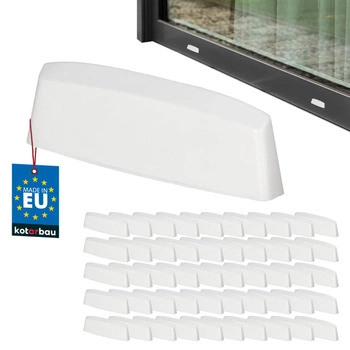 Capac de drenaj pentru ferestre PVC alb 36 mm set de 50 buc.