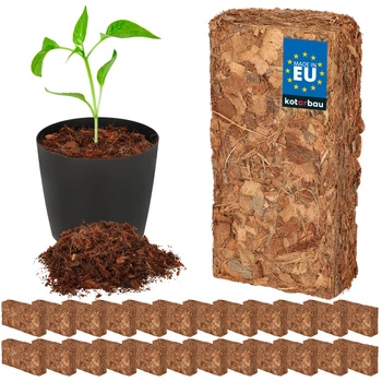 Substrat de nucă de cocos pentru plante de terariu 5 l set de 24 buc.