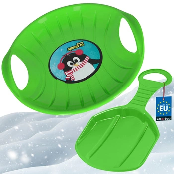 Sănii măr disc pentru alunecat verde set 2 buc.