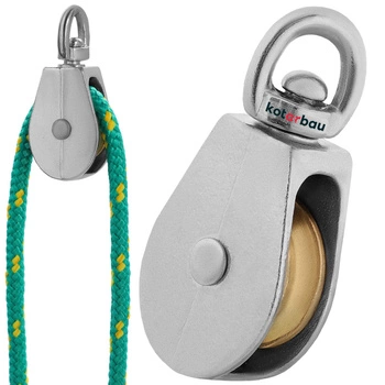 Un singur scripete de cablu placat cu nichel 1" fi 6 mm