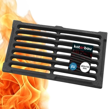 Grătar de gătit din fontă pentru aragaz șemineu cazan - 26,5x15 cm