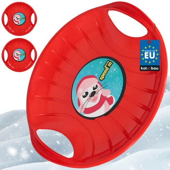 Sănii pentru alunecat pe zăpadă roșu 60 cm set 2 buc.