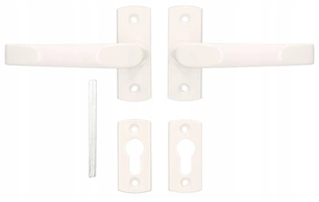 Maner usa placuta 125mm poarta - Culoare alba