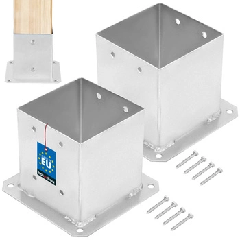 Bază de stâlp înșurubată 140x140 mm set de 2 buc.