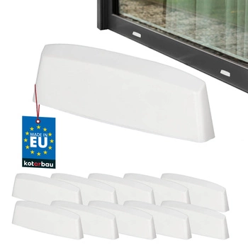 Capac de drenaj pentru ferestre PVC alb 36 mm set de 10 buc.