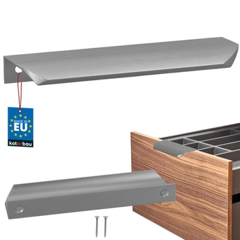 Mâner mobilier aluminiu argintiu 128/148 mm