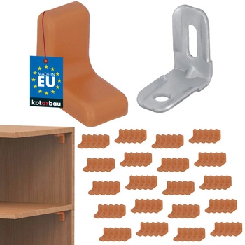 Suport unghiular pentru mobilă cu capac arin set de 100 buc.