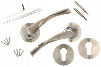 Set de mânere de ușă set de inserție de ușă de satin escutcheon